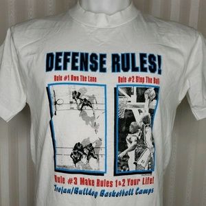 Vintage Basketball Defense Rules Mens Sz M T-Shirt
